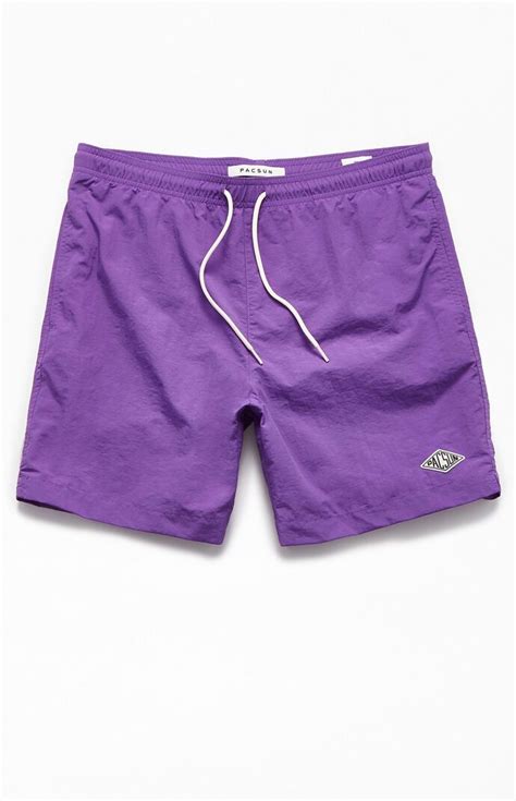 These <b>shorts</b> feature an elastic stretch waistline, graphics on the front, side pockets, and breathable mesh fabrication, making them a cool and practical choice for everyday wear. . Pacsun swim shorts
